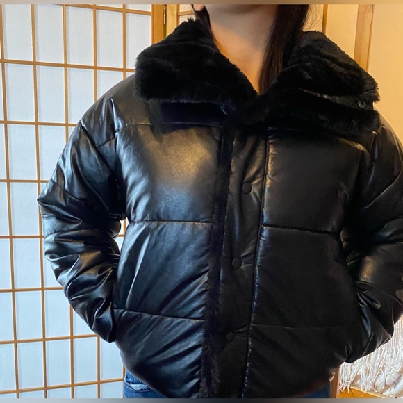 Express Vegan Leather Reversible Jacket - Picture 9 of 15